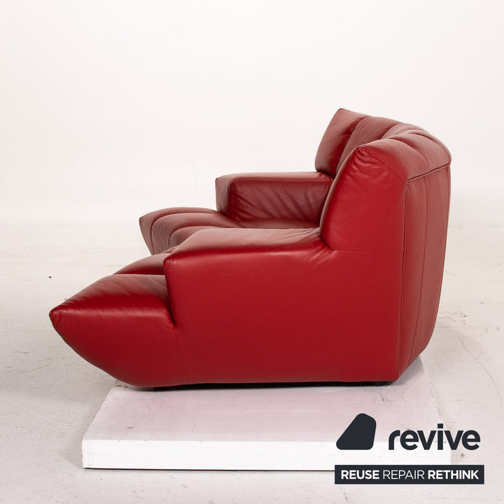 Bretz Cloud 7 Leder Sofa Rot Zweisitzer Couch #15321