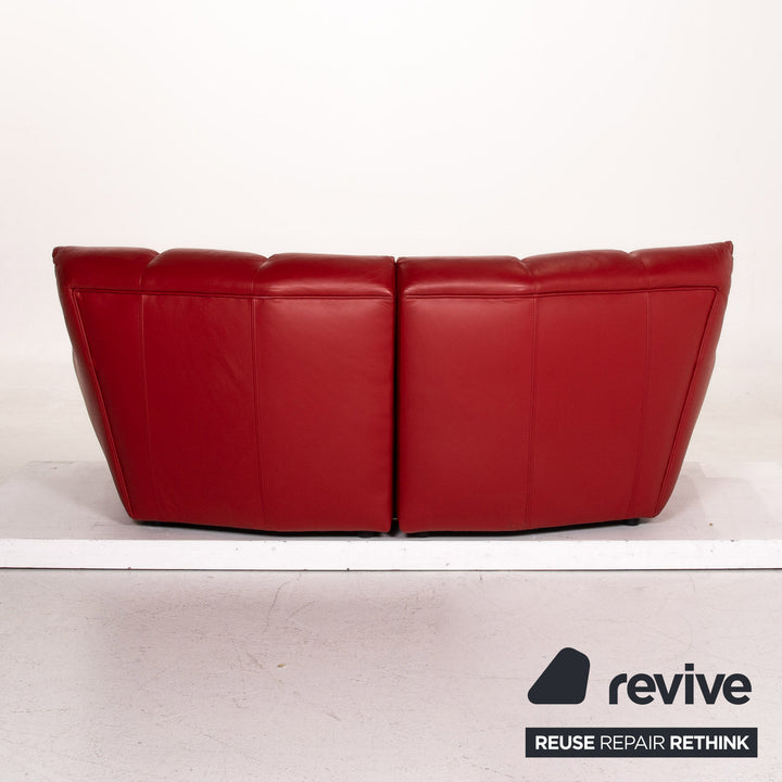 Bretz Cloud 7 Leder Sofa Rot Zweisitzer Couch #15321