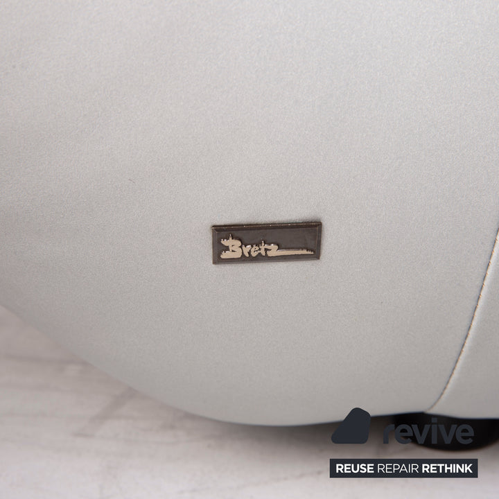 Bretz Cloud 7 Leder Sofa Silber