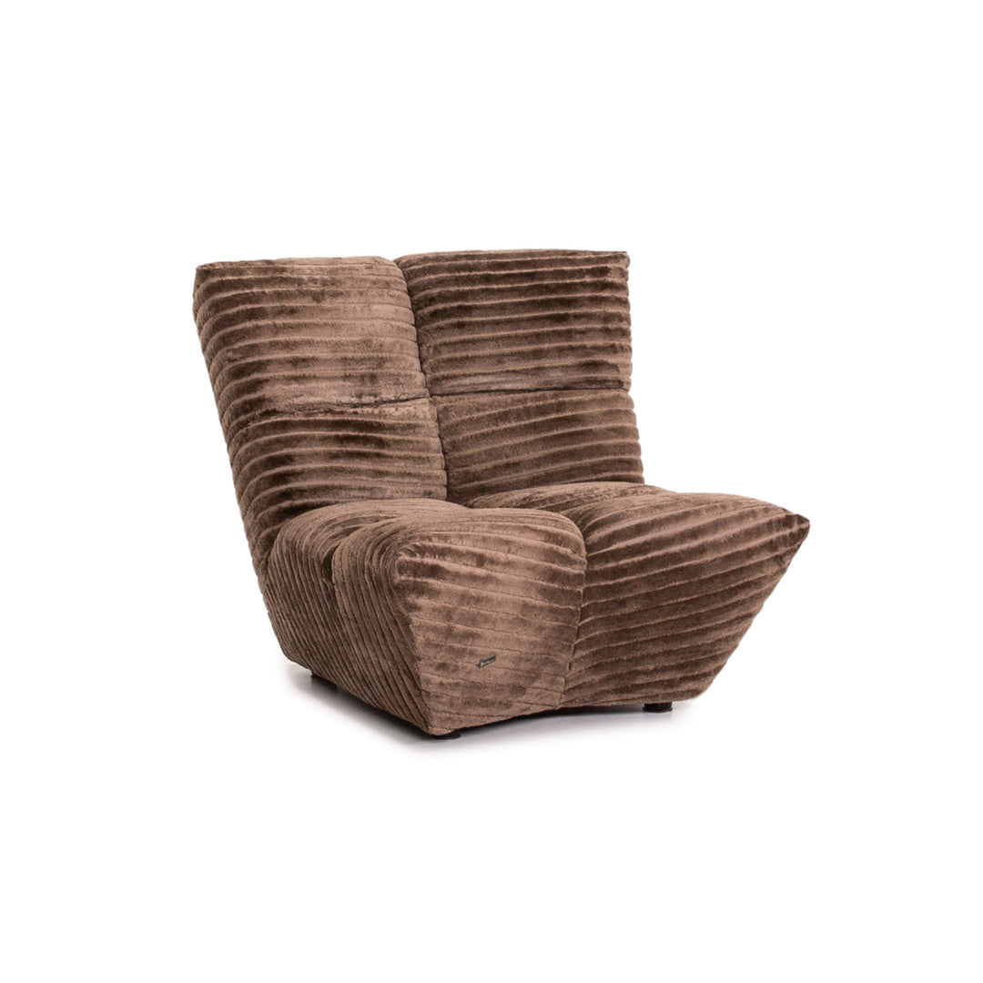 Bretz Cloud 7 Samt Stoff Sessel Braun #13761