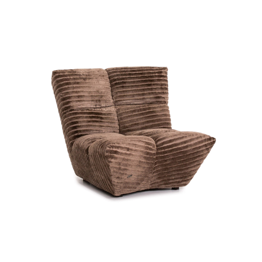 Bretz Cloud 7 Samt Stoff Sessel Braun #13761