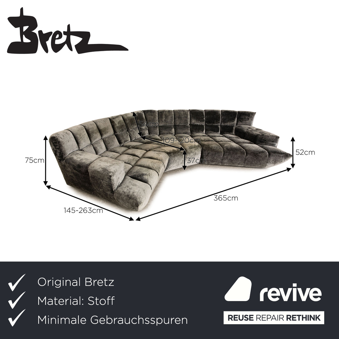 Bretz Cloud 7 Stoff Ecksofa Grau Sofa Couch