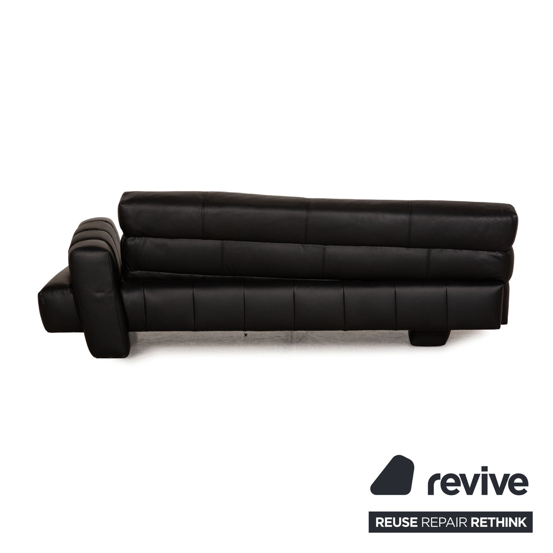 Bretz Confucius Leder Sofa Schwarz Dreisitzer Couch