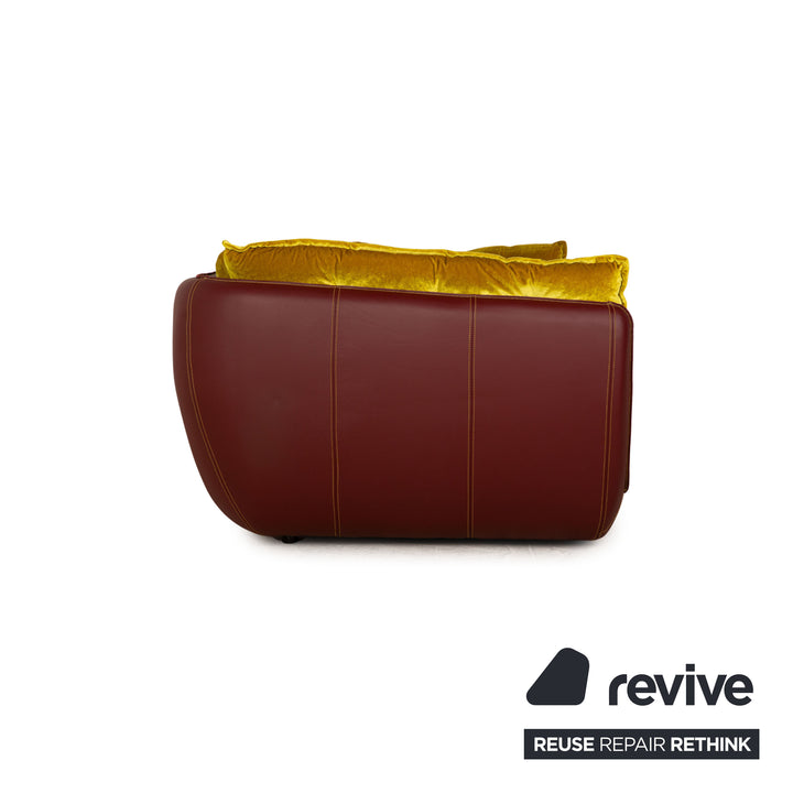 Bretz Cupcake Stoff Dreisitzer Grün Gelb Rot Sofa Couch