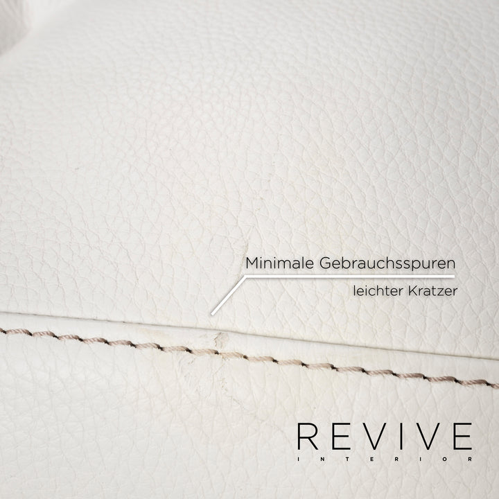 Bretz Don Corleone Leder Sofa Weiß Ecksofa #13012