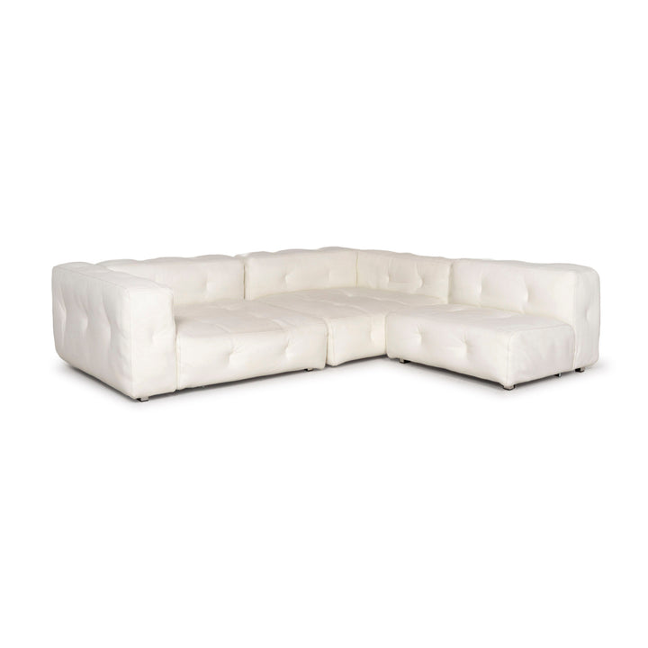 Bretz Don Corleone Leder Sofa Weiß Ecksofa #13012