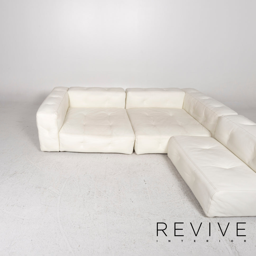 Bretz Don Corleone Leder Sofa Weiß Ecksofa #13012