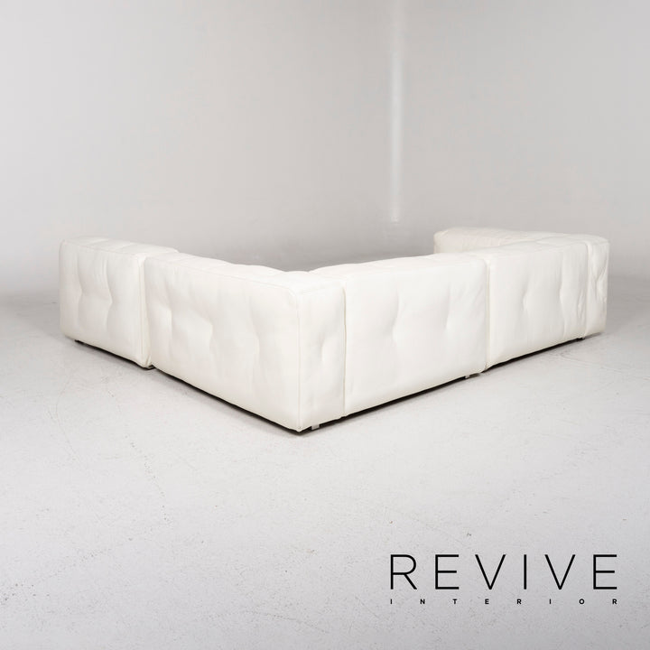 Bretz Don Corleone Leder Sofa Weiß Ecksofa #13012