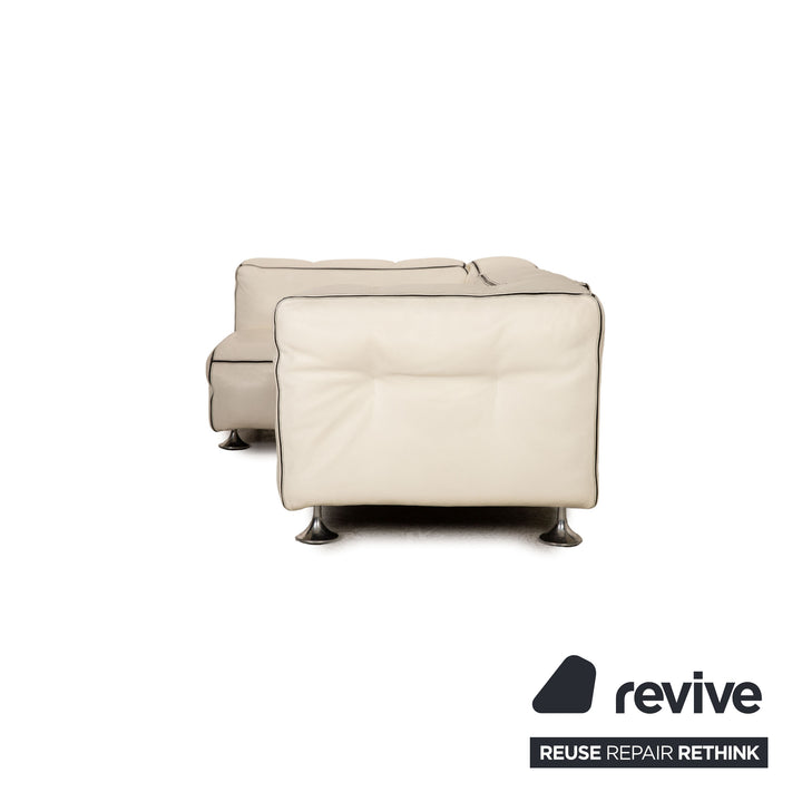 Bretz Don Corleone Leder Sofa Weiß Ecksofa