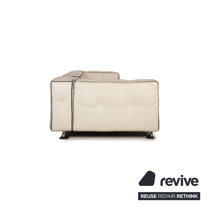 Bretz Don Corleone Leder Sofa Weiß Ecksofa