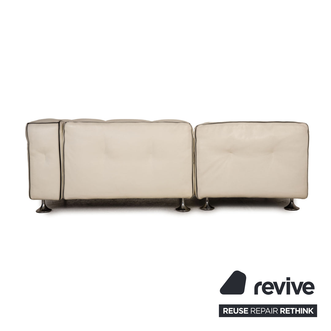 Bretz Don Corleone Leder Sofa Weiß Ecksofa