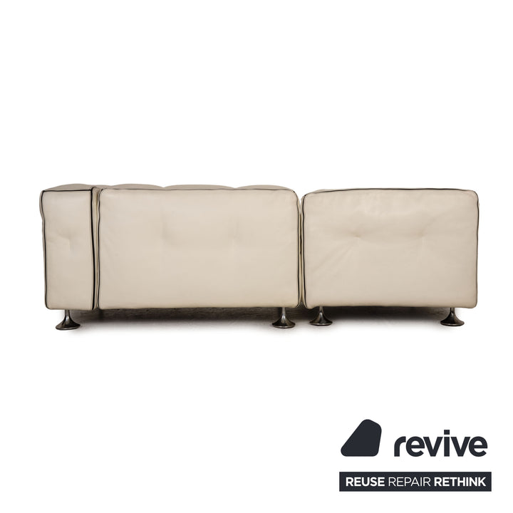 Bretz Don Corleone Leder Sofa Weiß Ecksofa