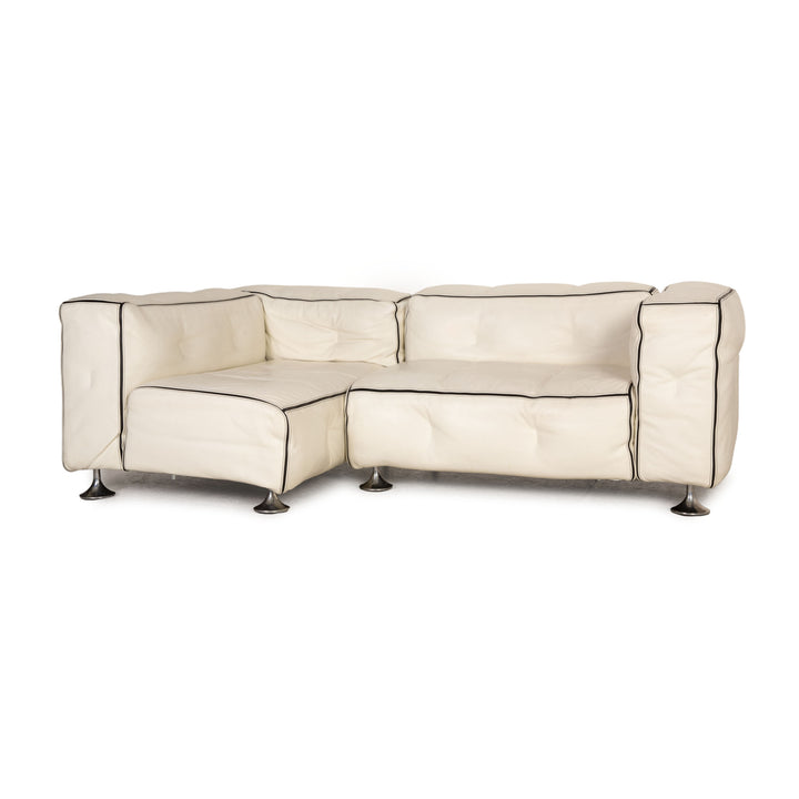 Bretz Don Corleone Leder Sofa Weiß Ecksofa