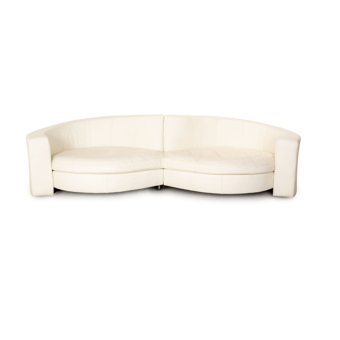 Bretz Eves Island Leder Viersitzer Creme Sofa Couch