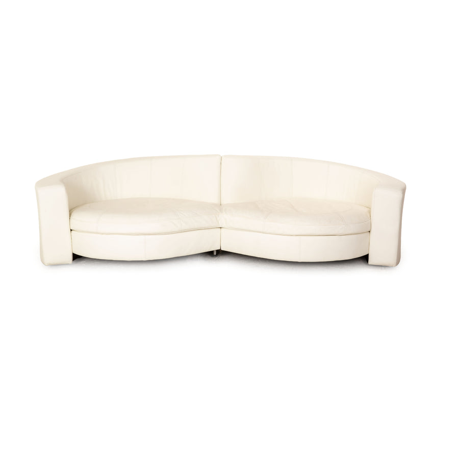 Bretz Eves Island Leder Viersitzer Creme Sofa Couch