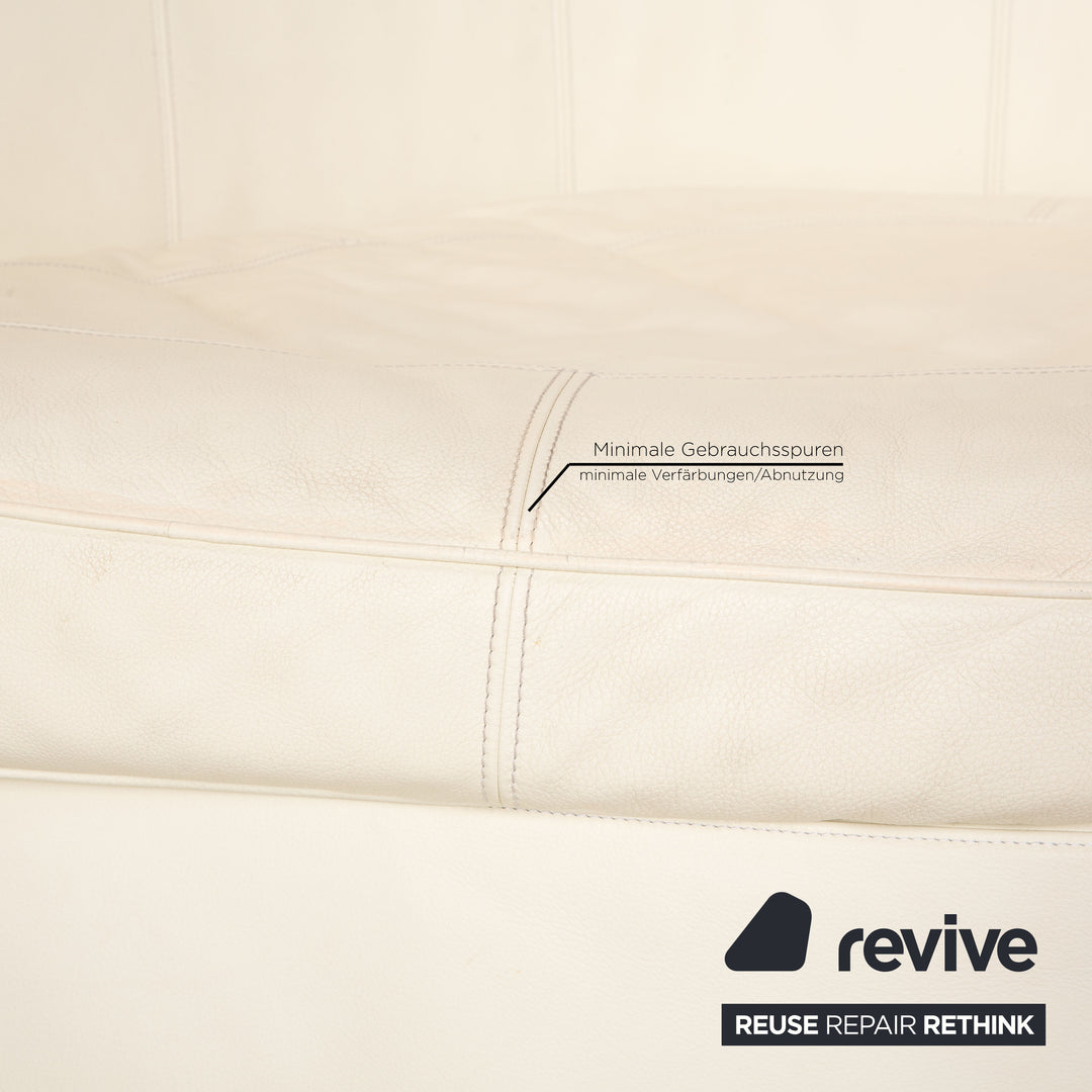 Bretz Eves Island Leder Viersitzer Creme Sofa Couch