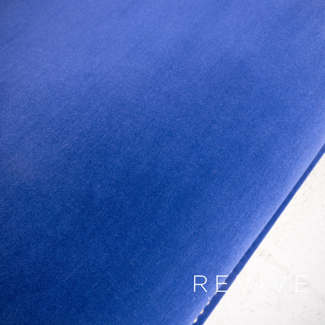 Bretz Gaudi Designer Stoff Sofa Blau Dreisitzer Couch #7723