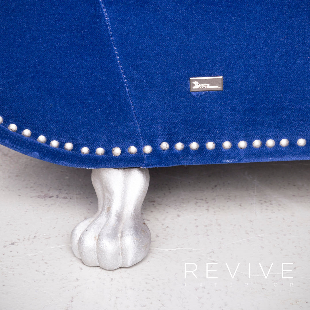 Bretz Gaudi Designer Stoff Sofa Blau Dreisitzer Couch #7723