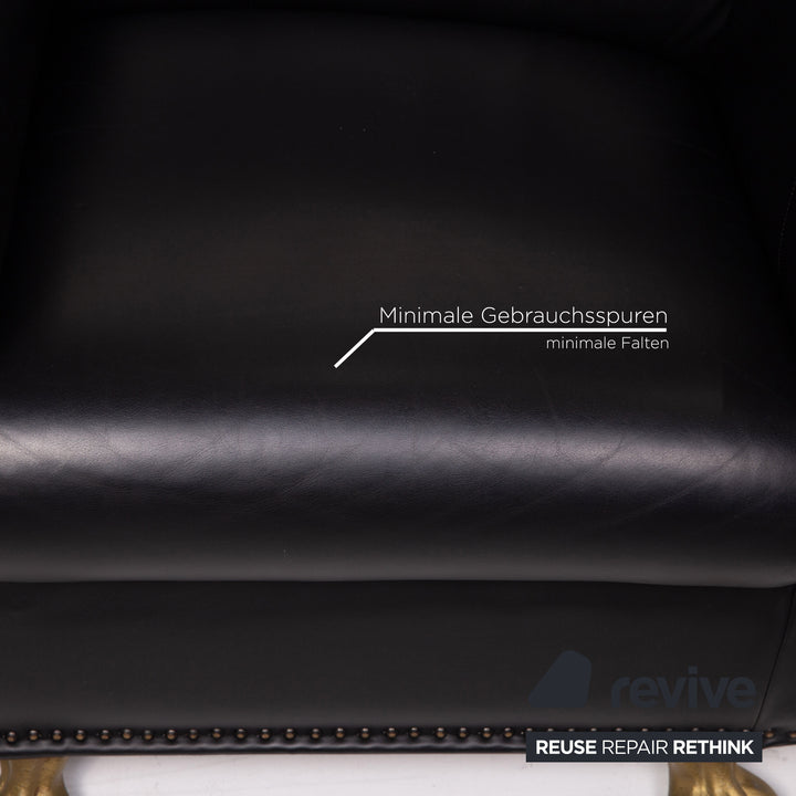 Bretz Gaudi Leder Sessel Schwarz