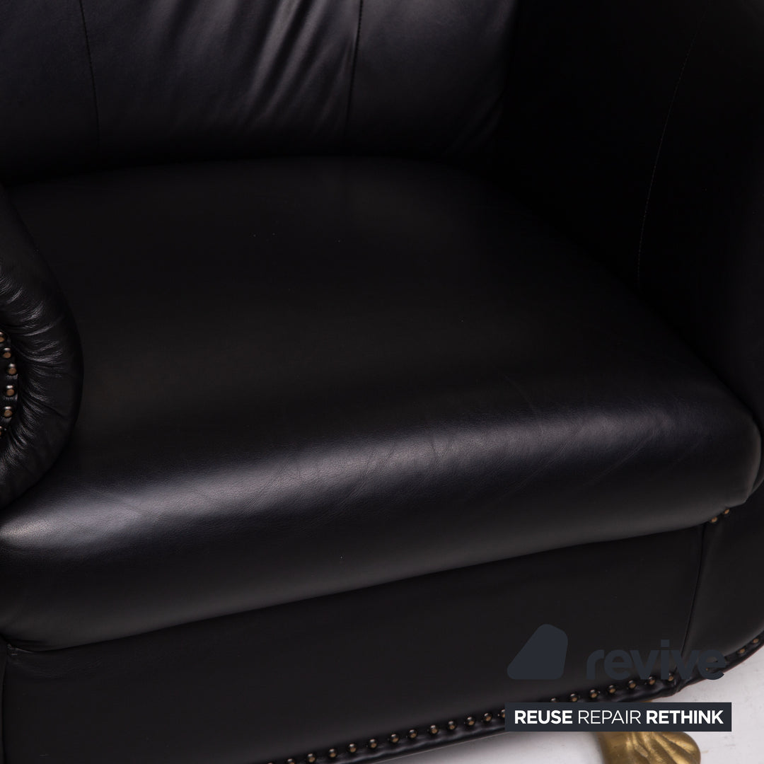 Bretz Gaudi Leder Sessel Schwarz
