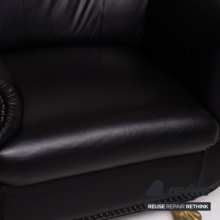 Bretz Gaudi Leder Sessel Schwarz