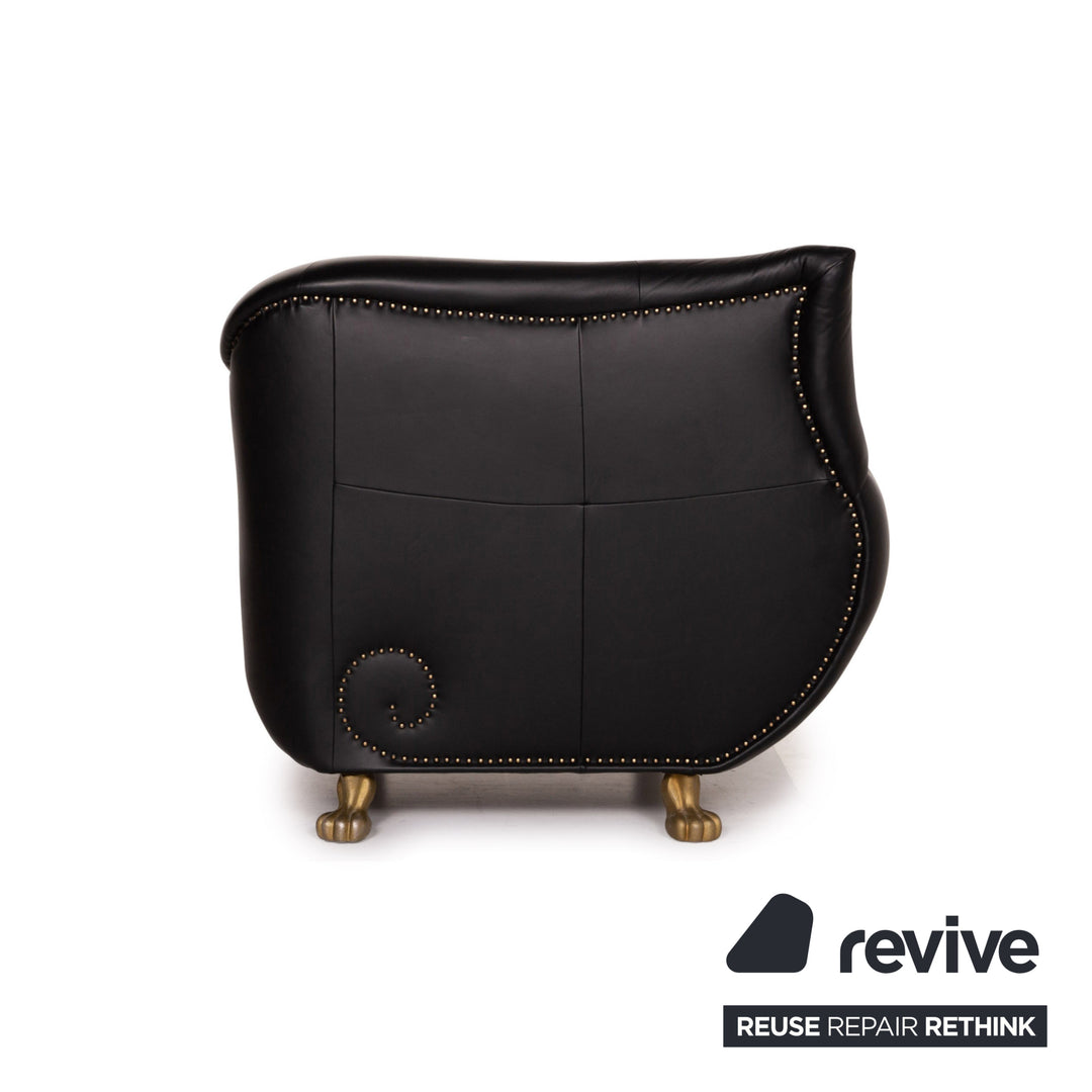 Bretz Gaudi Leder Sessel Schwarz