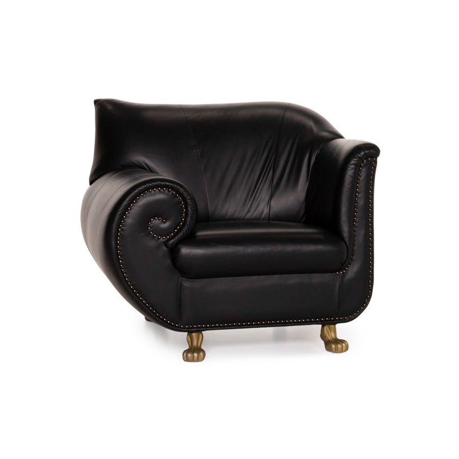 Bretz Gaudi Leder Sessel Schwarz
