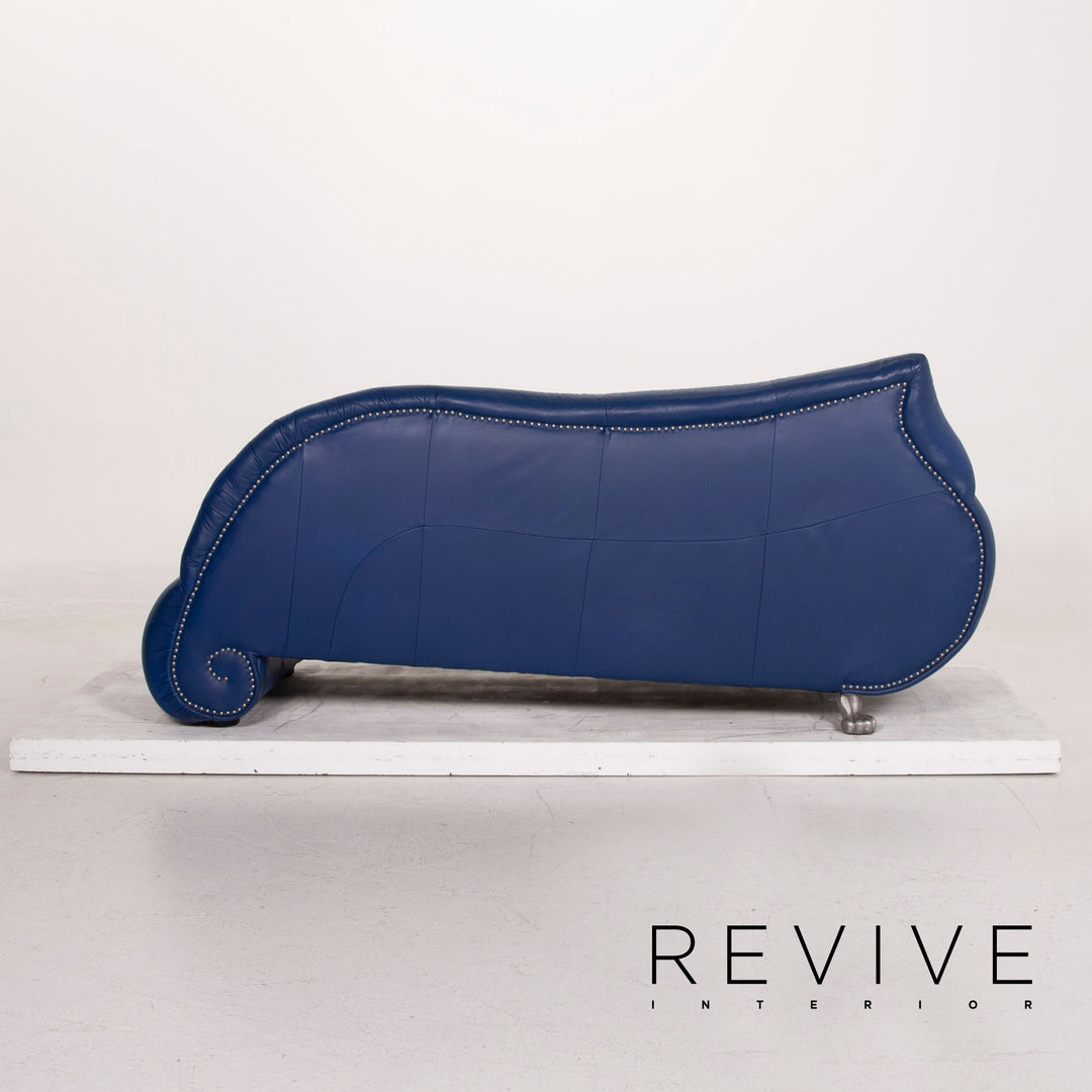 Bretz Gaudi Leder Sofa Blau Dreisitzer #15366