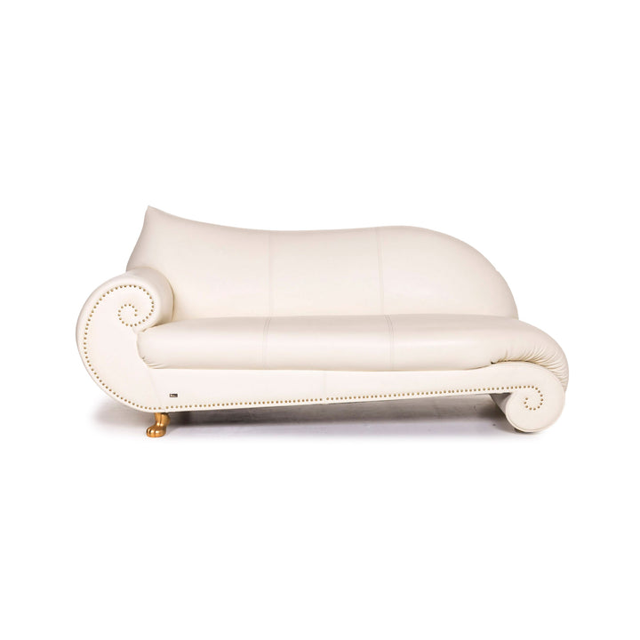 Bretz Gaudi Leder Sofa Creme Dreisitzer Couch #12296