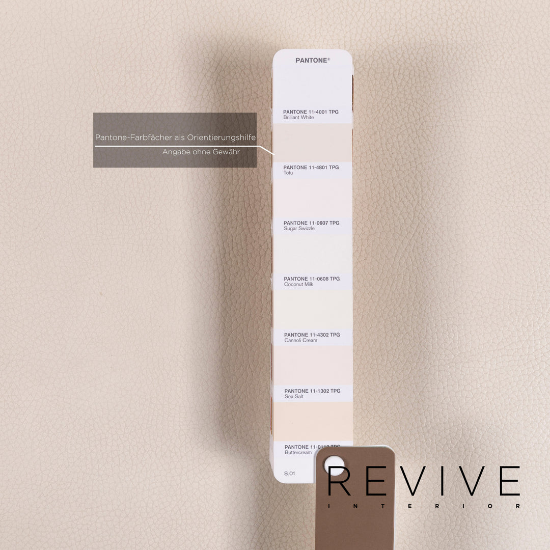 Bretz Gaudi Leder Sofa Creme Dreisitzer Couch #12296