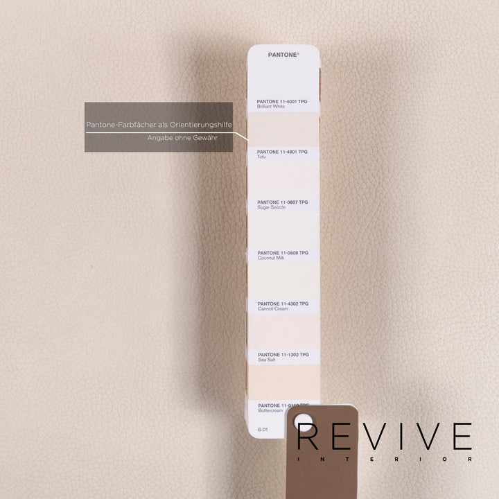 Bretz Gaudi Leder Sofa Creme Dreisitzer Couch #12296