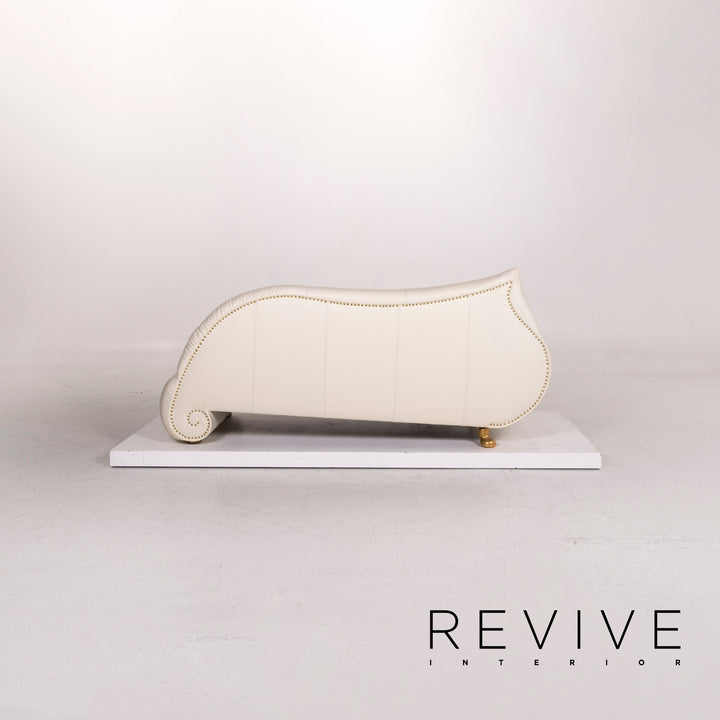 Bretz Gaudi Leder Sofa Creme Dreisitzer Couch #12296