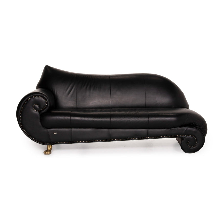 Bretz Gaudi Leder Sofa Schwarz Dreisitzer Couch