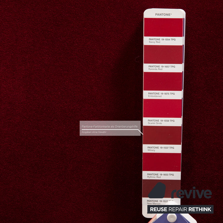 Bretz Gaudi Samt Dreisitzer Rot Sofa Couch