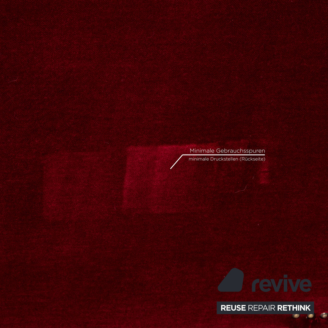 Bretz Gaudi Samt Dreisitzer Rot Sofa Couch