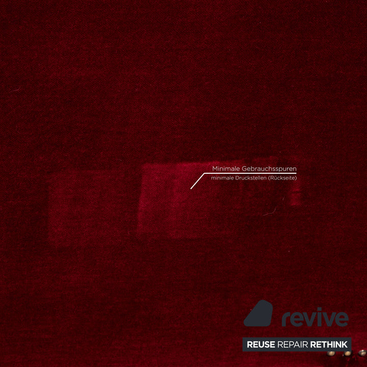 Bretz Gaudi Samt Dreisitzer Rot Sofa Couch