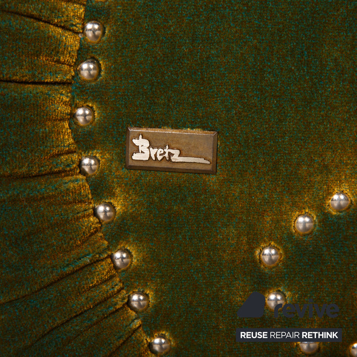 Bretz Gaudi Samt Hocker Grün