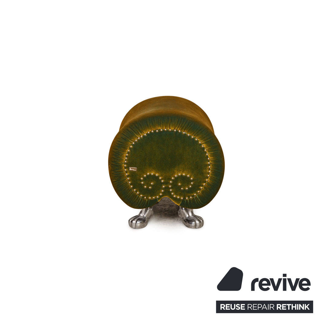 Bretz Gaudi Samt Hocker Grün