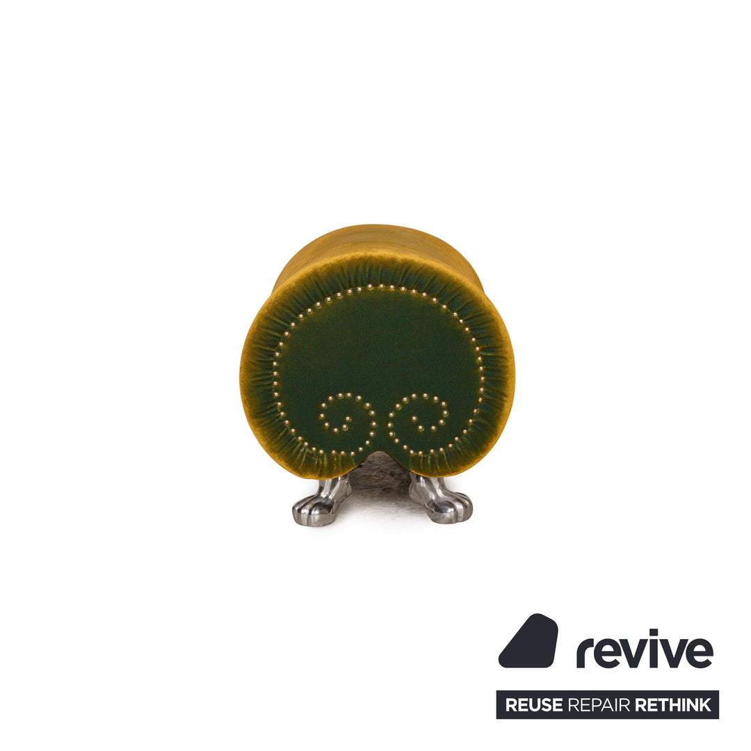 Bretz Gaudi Samt Hocker Grün