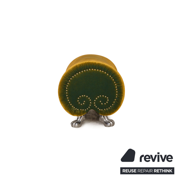 Bretz Gaudi Samt Hocker Grün