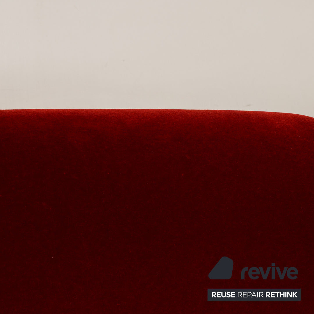 Bretz Gaudi Samt Hocker Rot