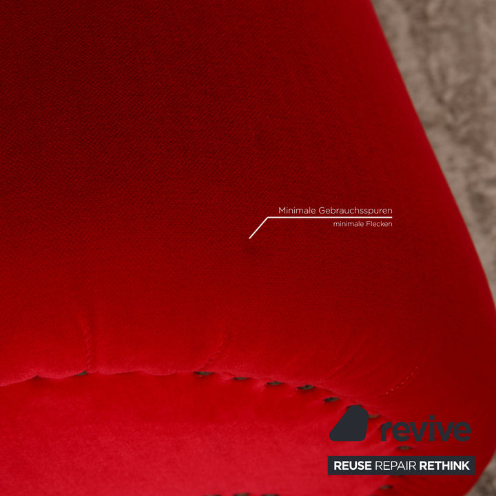 Bretz Gaudi Samt Hocker Rot