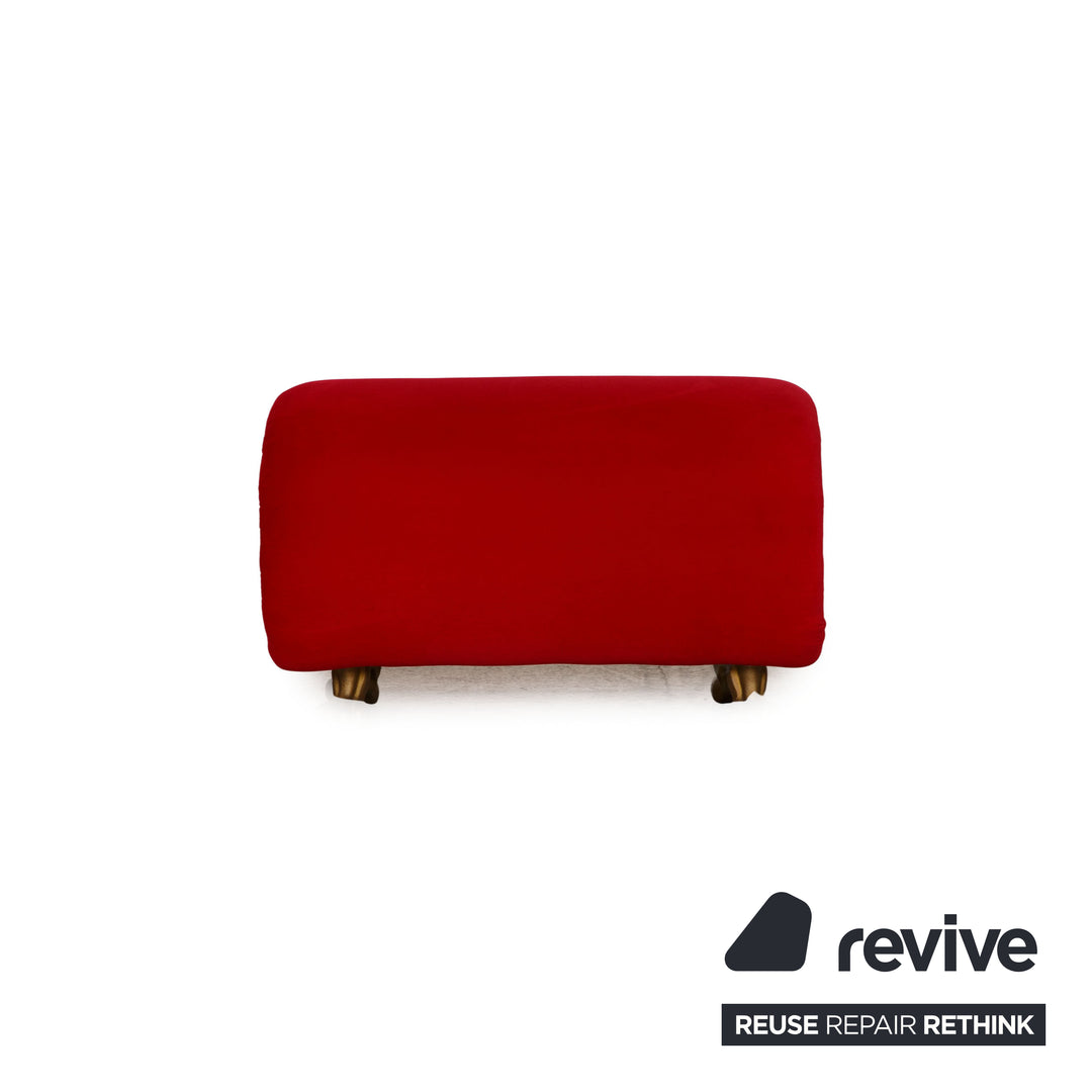 Bretz Gaudi Samt Hocker Rot