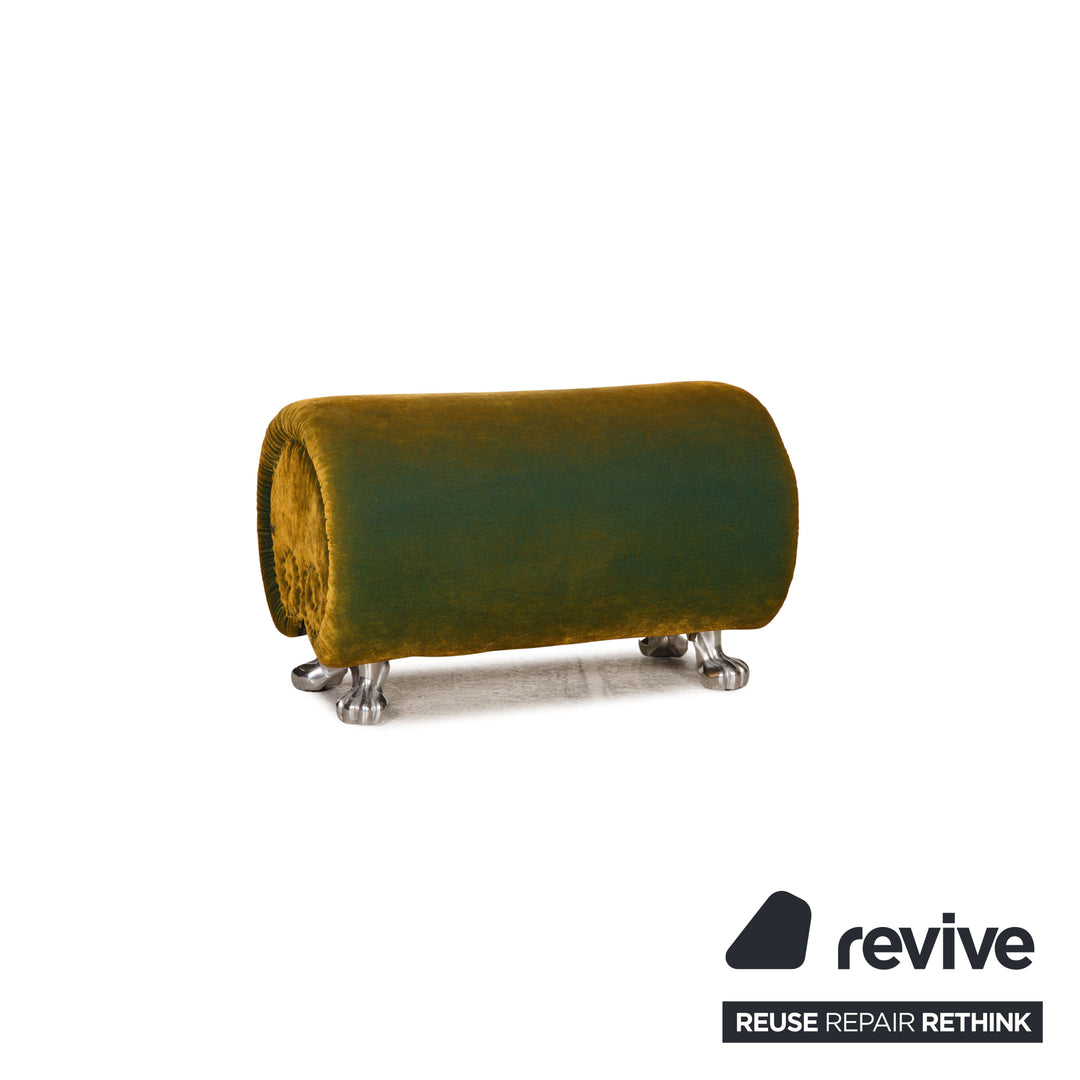 Bretz Gaudi Samt Sessel Garnitur Grün Sessel Hocker