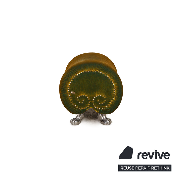 Bretz Gaudi Samt Sessel Garnitur Grün Sessel Hocker