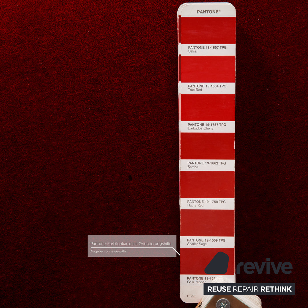 Bretz Gaudi Samt Sessel Garnitur Rot Hocker