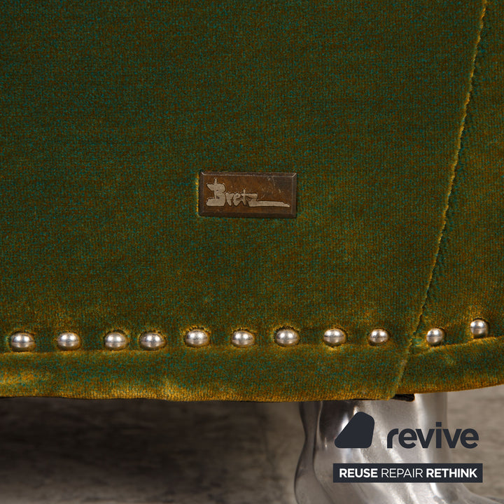 Bretz Gaudi Samt Sessel Grün