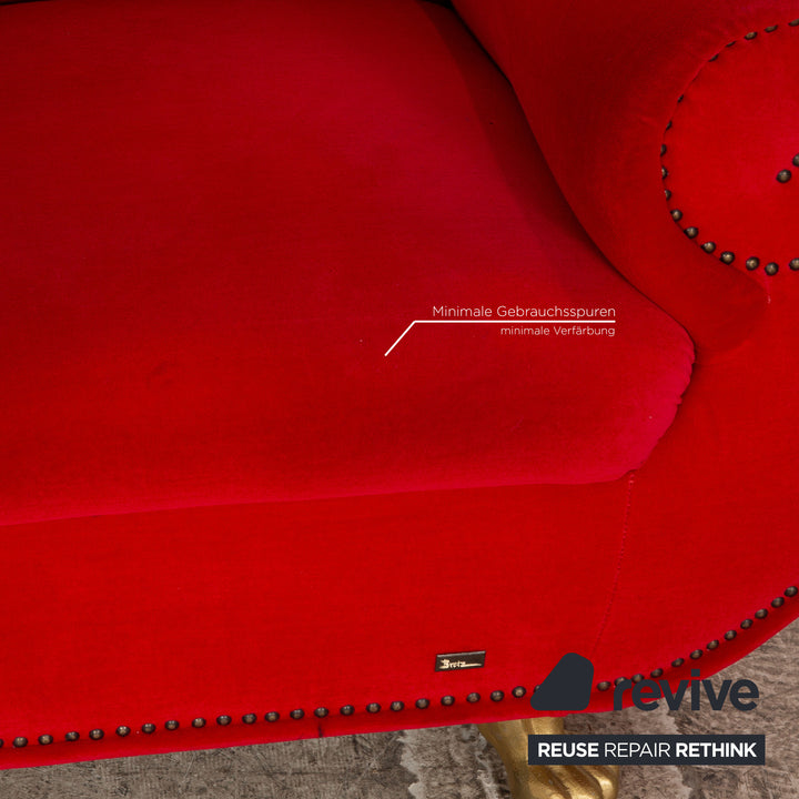 Bretz Gaudi Samt Sessel Rot