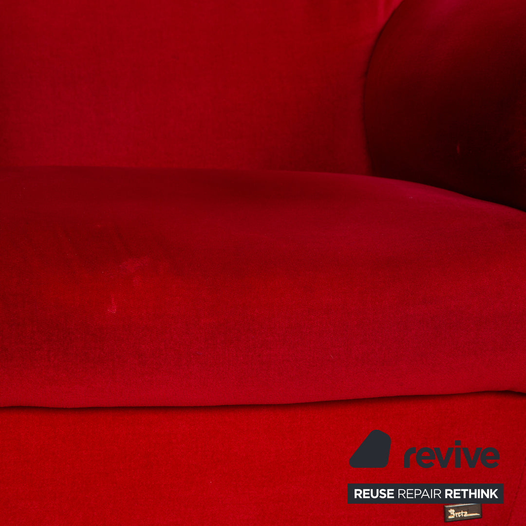 Bretz Gaudi Samt Sessel Rot