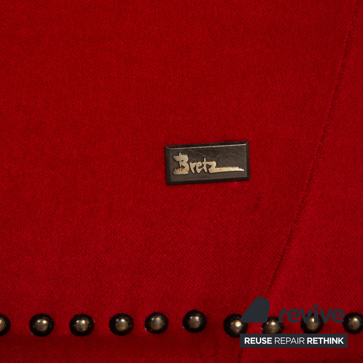 Bretz Gaudi Samt Sessel Rot